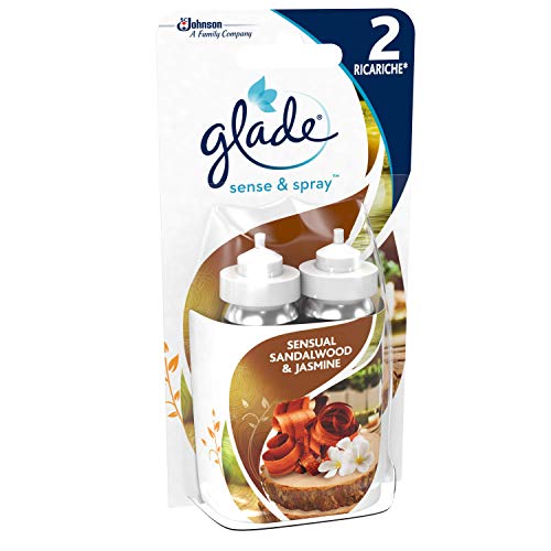 Glade Sense & Spray doble carga – Aroma de Sensual Sandalwood & Jasmine, 36 ml – [unidades 2]