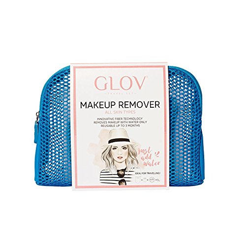 GLOV Set De Viaje, Desmaquillante Facial, Limpiador Facial solo con Agua, Paño Demaquillante Riutilizable hasta 3 meses, Toallita Limpiador de Maquillaje Solo Con Agua