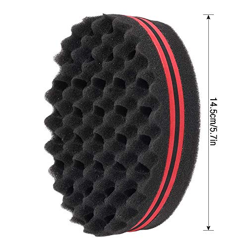 Gobesty Cepillo de esponja, 2 piezas Curl Sponge Magic Twist, Wave Barber Hair Brush Sponge, Esponja Afro Curl, Dreads Locking Twist Barber Tool para Afro Coil Hair Magic Beauty