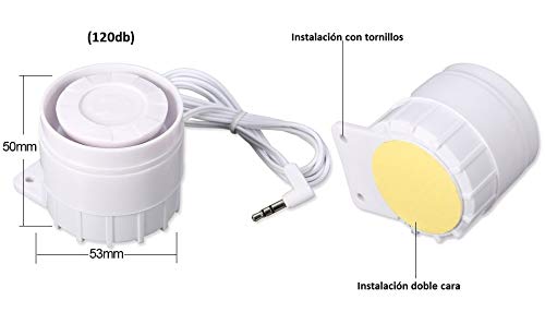 Golden Shield Alarm - Cerradura de seguridad invisible con alarma y 2 mandos incopiables