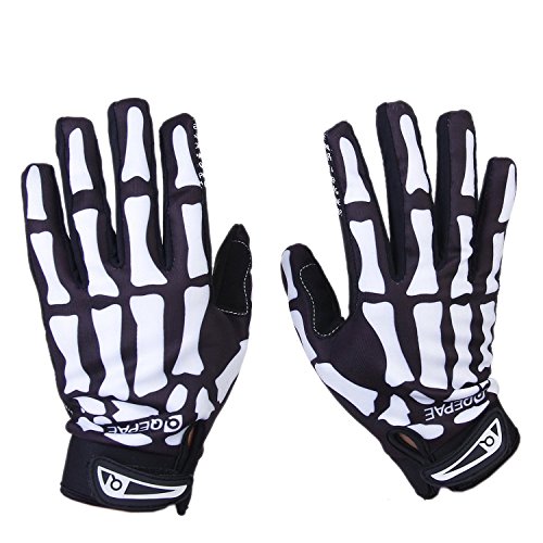 Guantes Ciclismo Invierno Guantes Deportivos Con Dibujo Esqueleto - L De Color Negro y Blanco