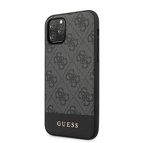 Guess Glitter 4G Stripe Collection - Funda para iPhone 11 Pro MAX, Color Gris