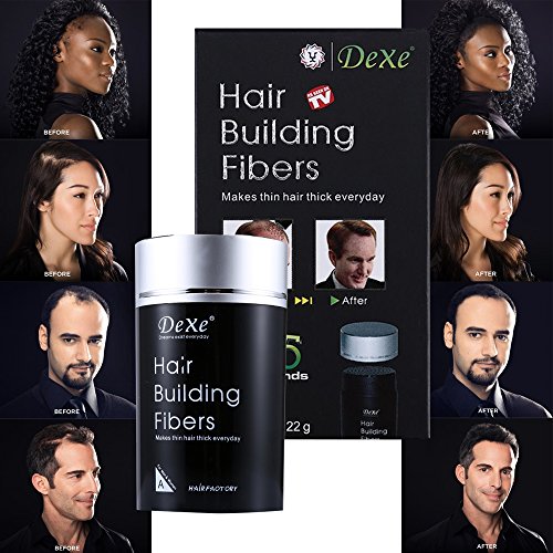 Hair Building Fibers,Fibre Construcción de pelo Fibras de Cabello Naturales,Cabello fino y Escaso para Hombres y Mujeres-Efecto Inmediato (Negro)