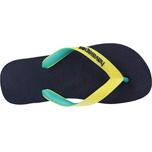 Havaianas Top Mix, Chanclas Unisex Niños, Multicolor (Navy/Neon Yellow), 29/30 EU