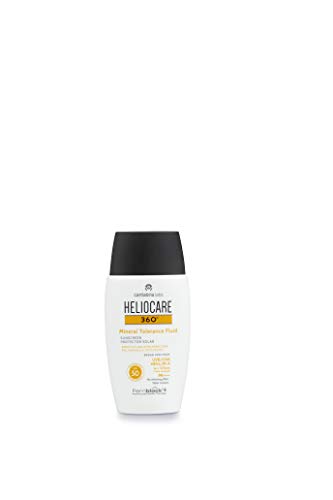 Heliocare 360º Mineral Tolerance Fluid SPF 50 - Crema Solar Facial, Fotoprotector Avanzado, Textura Ligera, Sin Efecto Blanqueante, Filtros 100% Minerales, 50ml