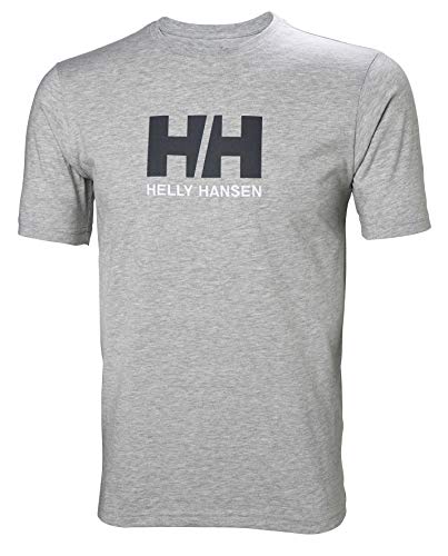 Helly Hansen HH Logo Camiseta Manga Corta, Hombre, Grey mélange, S