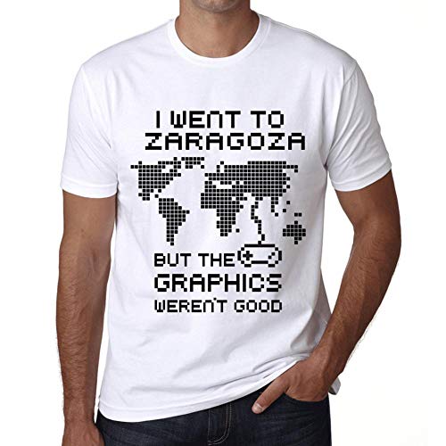 Hombre Camiseta Vintage T-Shirt Gráfico I Went To Zaragoza Blanco