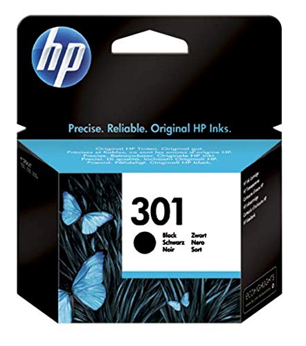 HP 301 CH561EE, Cartucho Original de Tinta Negro, compatible con impresoras de inyección de tinta HP DeskJet 1050, 2540,3050; OfficeJet 2620, 4630; ENVY 4500, 5530