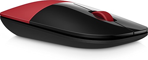 HP Z3700 RF Raton óptico inalámbrico 1200DPI Rojo (Ambidiestro) - Ratón (RF inalámbrico, Oficina, Botones, Rueda, Óptico, Pilas)