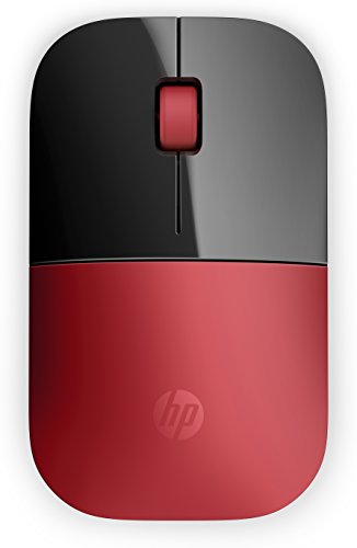 HP Z3700 RF Raton óptico inalámbrico 1200DPI Rojo (Ambidiestro) - Ratón (RF inalámbrico, Oficina, Botones, Rueda, Óptico, Pilas)