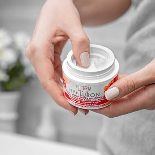 Hyaluron, Caviar & Red-Grape Anti-Wrinkle Lifting Day & Night Cream for Ages 50 to 65+ (50ml)