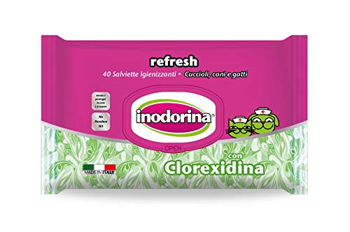 INODORINA PET100106 Toallitas Refresh Clorhexidina, 40 Unidades