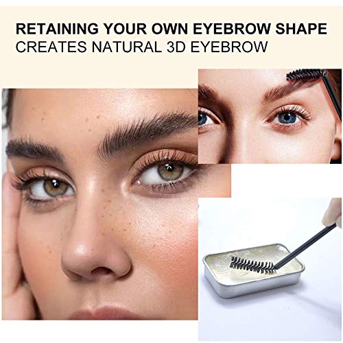 Jabón para Cejas, Soap Brows, Eyebrow Soap Kit, Gel para Jabones de Cejas en 3D Crema, Wild Eyebrow Shape Soap, Jabón para dar Forma a Las Cejas, Impermeable de Larga Duración con Cepillo