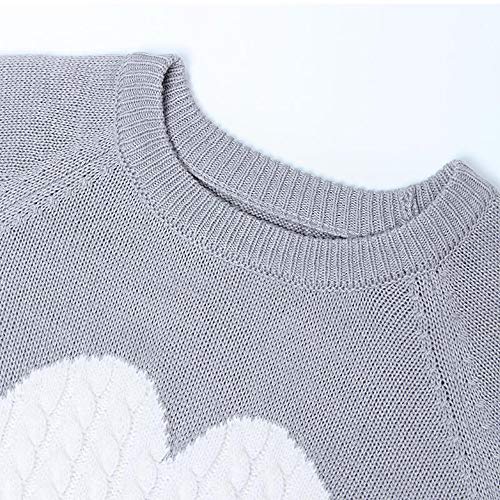 Jerseys De Punto para Mujer Cuello de Tortuga Manga Larga Suelto Prendas de Punto Suéter Irregular Jerséis Collar de la Pila Tops Cálido Otoño Invierno riou