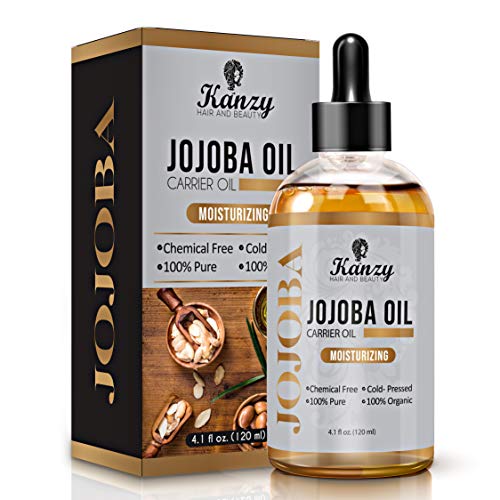 Kanzy Aceite de Jojoba Bio 100% Puro 120ml Orgánico Prensado en Frio Vegano Natural Hidratante para Cabello, Cara, Cuticulas, Cuerpo y Uñas Jojoba Oil Sin Hexano