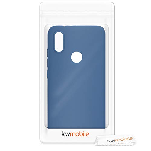 kwmobile Funda Compatible con Xiaomi Mi 6X / Mi A2 - Carcasa de TPU Silicona - Protector Trasero en Azul Marino