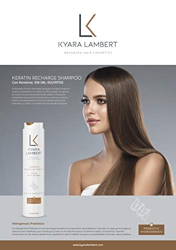 Kyara Lambert - Shampoo Recarga de Keratina, 400ml | Champú Post Tratamiento Keratina | Sin Sales ni Sulfatos, Antiencrespamiento