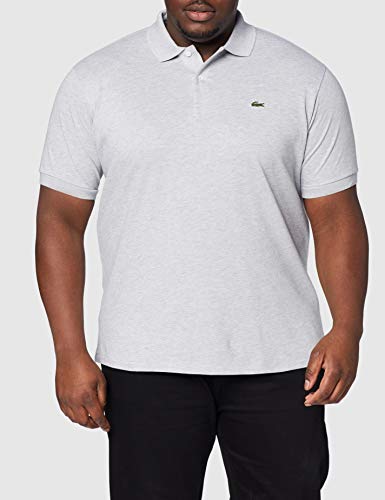 Lacoste L1264, Polo para Hombre, Gris (Argent Chine), Large (Talla del fabricante: 5)