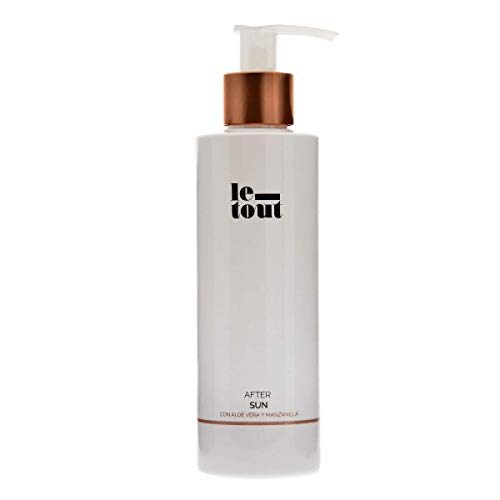 Le Tout After Sun 200 ml, Leche Hidratante para el cuidado de la piel tras la exposición al sol con efecto Calmante y refrescante con extracto de Manzanilla, Aloe Vera, Colágeno e Hidratante Natural