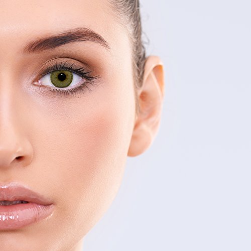 Lentes de contacto marrones naturales 'Natural Hazel' de alta cobertura + contenedor de LENZOTICA I 1 par (2 piezas) I DIA 14.00 I sin aumento I 0,00 dioptrías