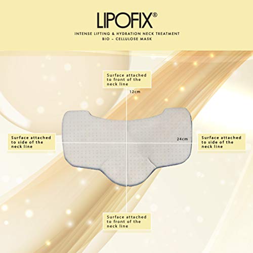 Lifting de Cuello Hidratación Reafirmante Tratamiento Intenso Bio - Máscara de Celulosa LipoFix (5 Mascarillas)