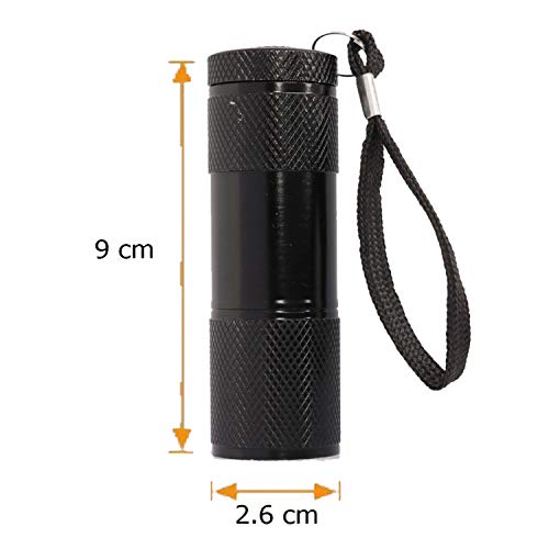 Linterna Ultravioleta Inrop Led Linterna UV flashlight 9 LED Ultravioleta Detectar manchas de orina de mascotas Luz negra 395nm luz ultravioleta