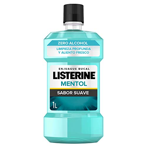 Listerine, Enjuague Bucal Mentol Sabor Suave, 1000 ml