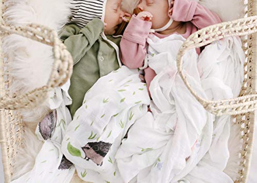 Little Unicorn | Deluxe Muslin Swaddle Single - Manta de muselina Deluxe (Pink Peony)