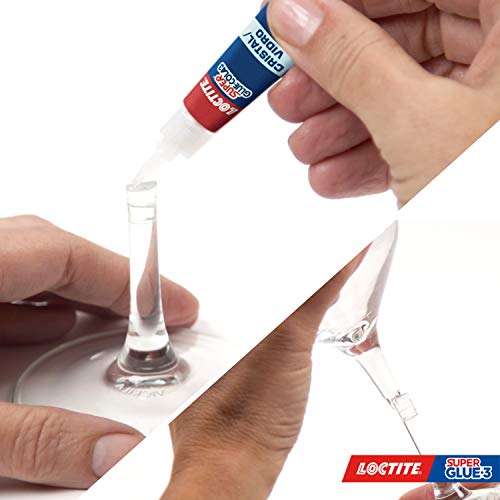 Loctite Super Glue-3 Cristal, adhesivo para cristal resistente al agua, pegamento instantáneo especial para cristales, pegamento transparente y extrafuerte, 1x3 g