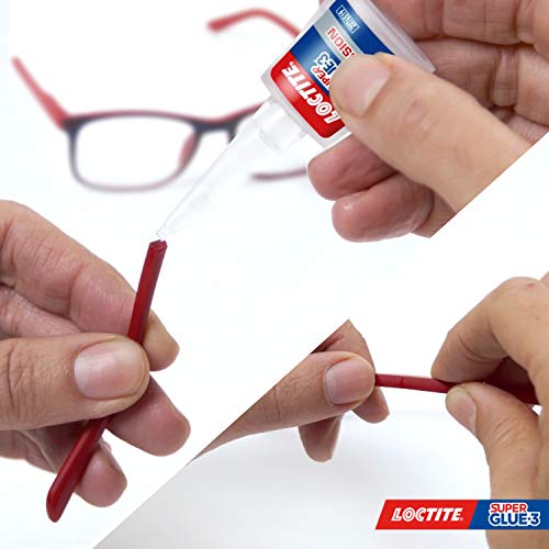 Loctite Super Glue-3 Precisión, pegamento transparente de máxima precisión, pegamento instantáneo triple resistente, adhesivo universal con goteo fácil de regular, 1x5 g