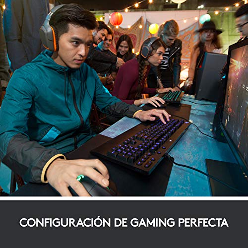 Logitech G403 Lightspeed Ratón Gaming, Captor HERO 16.000 DPI, Pesos Ajustables, 6 Botones Programables, Memoría Integrada, Compatible con PC/Mac, Negro