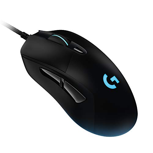 Logitech G403 Lightspeed Ratón Gaming, Captor HERO 16.000 DPI, Pesos Ajustables, 6 Botones Programables, Memoría Integrada, Compatible con PC/Mac, Negro