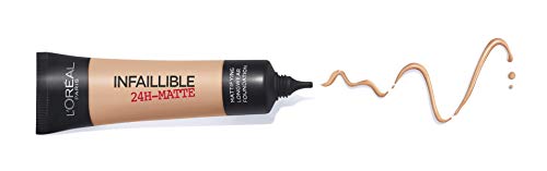 L'Oréal Paris 24H Mate, Base Maquillaje Matificante Larga Duración, Tono de Piel Claro 12 Naturel Rosé - 35 ml