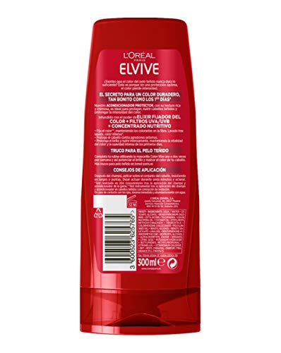 L'Oréal Paris - Elvive Color Vive Acondicionador Protector, Cabellos Teñidos o con Mechas, Cuida y Desenreda - 300 ml