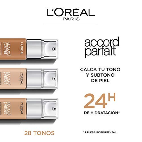 L'Oréal Paris Make-up designer Base de Maquillaje Acabado Natural Accord Parfait 5R Sable Rosé, 30 ml