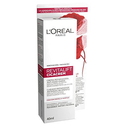 L'Oréal Paris Revitalift Cicacrem, Crema Diaria Reparadora Antiedad con Centella Asiática - 40 ml