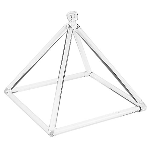 MagiDeal Pirámide de Canto Cristal Cuarzo Una Nota Para Tercer Ojo Relajar Tazón de Canto 7" / 9" - una nota, 7 pulgadas