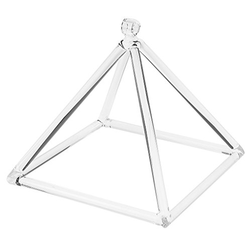 MagiDeal Pirámide de Canto de Cristal de Cuarzo Nota C Instrumentos Musicales de Alta Calidad - 6"