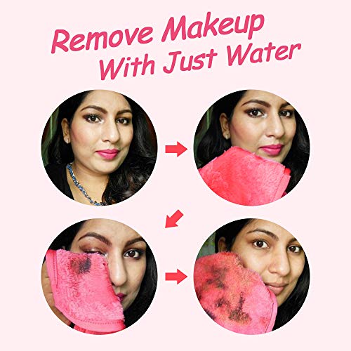 Makeup Remover Toalla de tela,toalla de limpieza facial reutilizable,sin Productos químicos, para Quitar Maquillaje instantáneamente, Solo con Agua