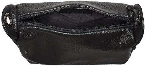 Mandarina Duck Mellow Leather Tracolla, Bolso bandolera para Mujer, Negro (Nero), 10x21x28.5 cm (B x H x T)