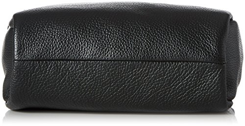 Mandarina Duck Mellow Leather Tracolla, Bolso bandolera para Mujer, Negro (Nero), 10x21x28.5 cm (B x H x T)