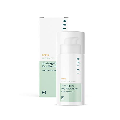 Marca Amazon - Belei Crema hidratante antiedad de día para pieles ultrasensibles con FPS 15, 50 ml