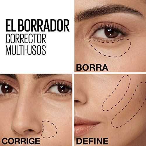 Maybelline Corrector de Ojeras, Bolsas e Imperfecciones Borrador Ojos Tono 07 Sand pieles medias 6,8 ml