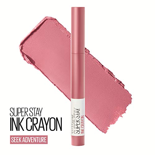 Maybelline New York - SuperStay Ink Crayon, Pintalabios Mate de Larga Duración, Tono 30 Seek Adventure