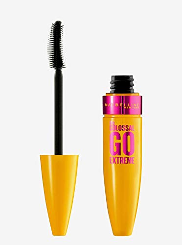 Maybelline New York The Colossal Go Extreme Black Máscara de Pestañas Negra Volumen- 9.5 ml