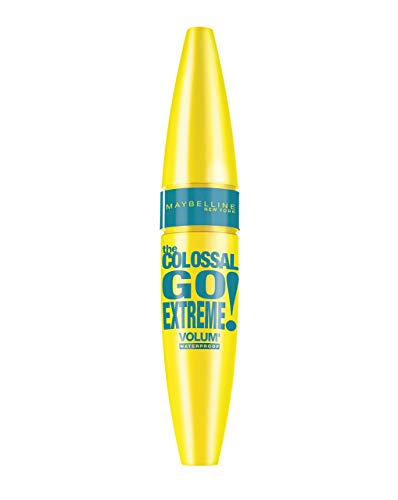 Maybelline New York - The Colossal Go Extreme Volum Waterproof, Máscara de Pestañas, Tono Negro