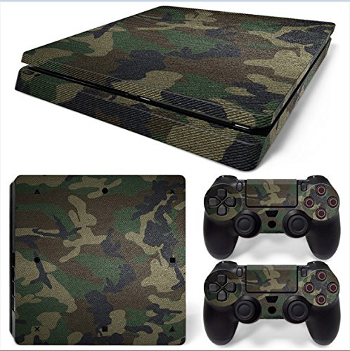 Mcbazel Calcomanías de la serie Pattern pegatinas de vinilo para PS4 Slim(Camuflaje oscuro)