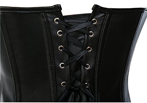 MISS MOLY Mujeres Corsé Corset Cuero Bustiers Fajas Cintura Cincher y G-String