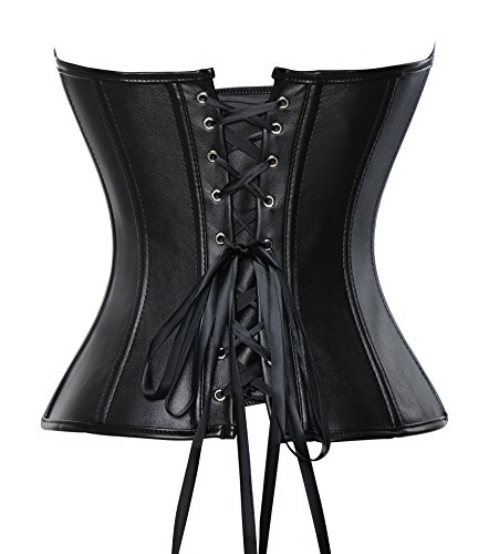 MISS MOLY Mujeres Corsé Corset Cuero Bustiers Fajas Cintura Cincher y G-String