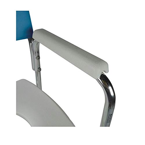 Mobiclinic, Manzanares, Silla para WC o inodoro para minusválidos y ancianos, silla orinal plegable, ayuda para baño, reposabrazos, aluminio, asiento ergonómico, conteras antideslizates, azul